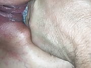 Playing with wifes wet pussy