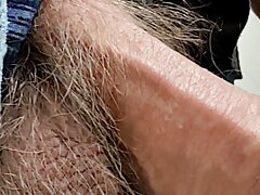 Flaccid Dick and Hairy Balls out of jeans Up Close 