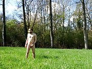 naked in a field