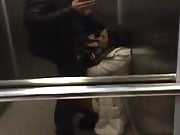 Cheating wife in elevator