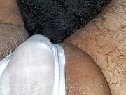 Rubbing wet dick