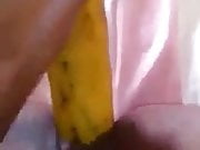 Banana in pussy
