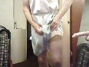 wanking in my satin bloomers