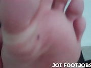 I want your cock between my feet JOI