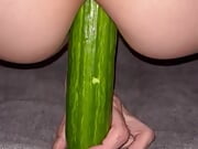 Short fun with my cucumber anal