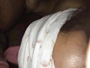 My hmoob wifey loves sucking my cock blind folded