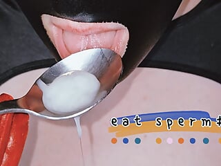 Sperm Swallow, Close Up Cumshot, Teen, BBW