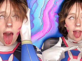 D.VA COSPLAY AHEGAO WORSHIP OVERWATCH