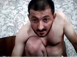 a man from Azerbaijan jerks off a dick and cum