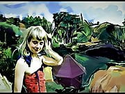 EMILIA, 2 foto's, FAME FOR LIFE AND FREE, MOVIE IN PAINT