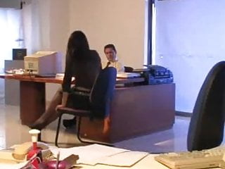 French Brunette, Brunette, Secretary Blowjob, From