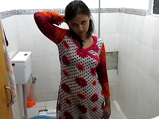 Sexy indian bhabhi in bathroom taking...