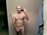 homemade jerking in mirror