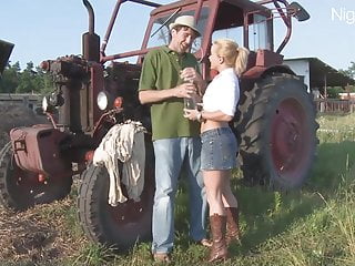 Young Old, Cum in Anal, Blond Sex, Farm Sex