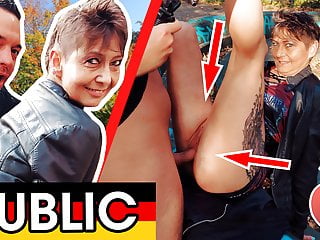 Stranger FUCKS UGLY German MILF in public! Dates66.com