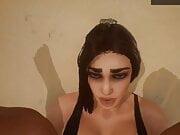 POV Muscular Woman Takes Huge Load - 3D Animation