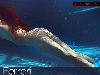 Water, Tight Pussy, Under Water Show, Blue Lingerie