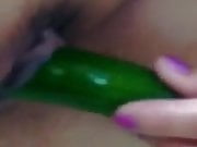 Naughty filipino friend with cucumber for toy