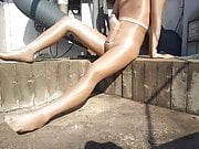 shiny pantyhose encase