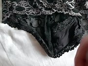 Another load of cum for last night's panties..