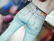 jeans girl butt cum tribute 