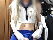 Japanese Crossdresser Nicola Masturbate in Shimakaze Cosplay