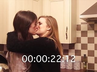 Lesbians Kiss, Kissing Lesbian, European, New Lesbians