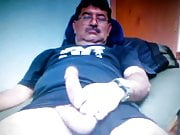 mexican daddy showing his big dick on cam 