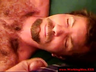 Hairy straight redneck gets facial treatment...