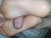 Footjob with my wife