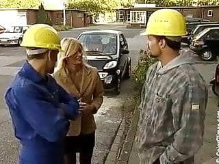 Construction Worker, Threesome, Milfing, Wife Threesome Dp