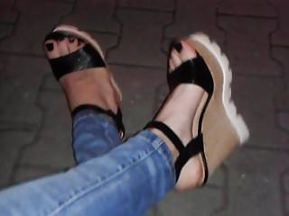 walking in my platform wedges