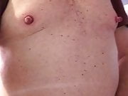 Older4you pumping my nipple and cum