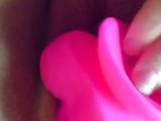 Cute pink dildo in a cute tight pussy 