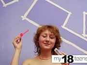 MY18TEENS -  Redhead Slut Masturbate Tight Pussy and Female 