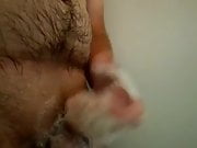 Shower soapy dick play 